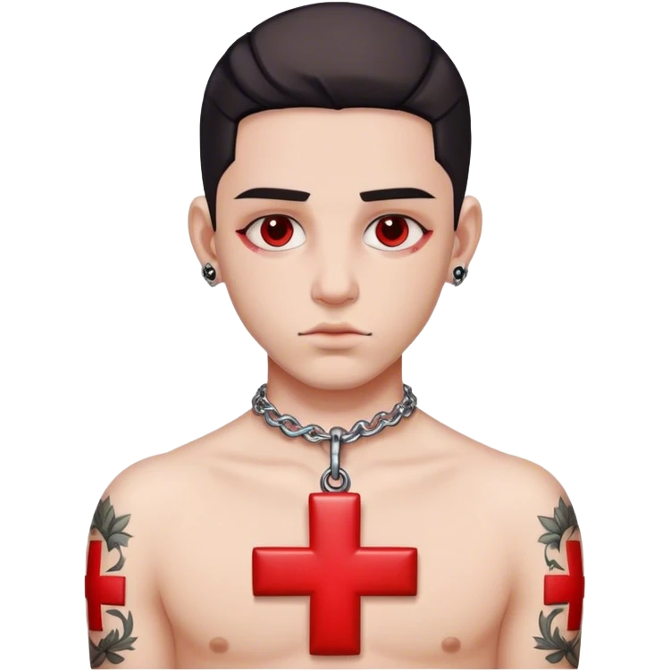 Red cross chrome hearts  emoji