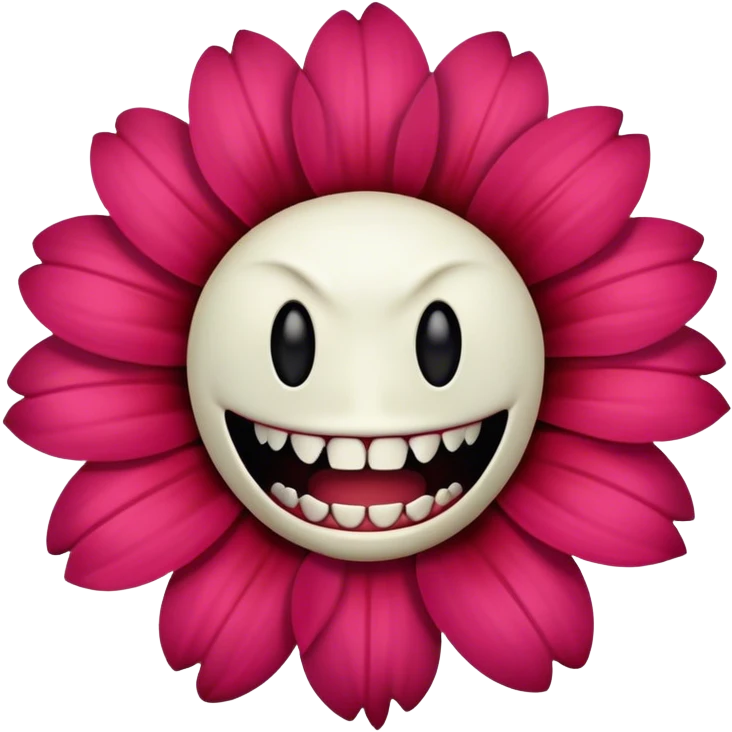 flower with scary theeth but no face emoji