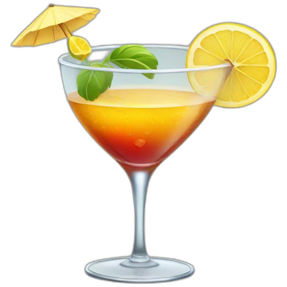 Chat avec cocktail emoji