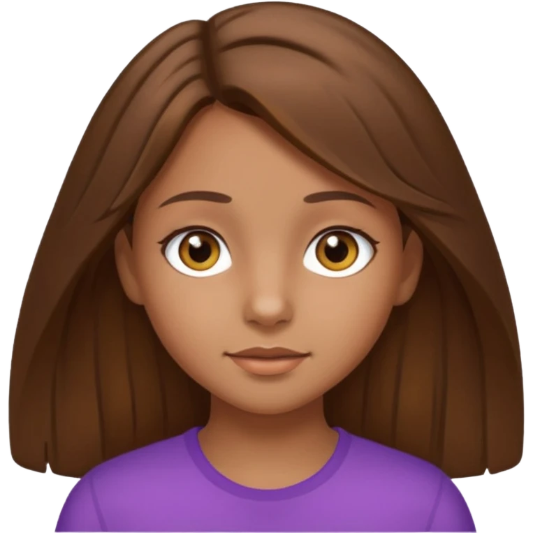 A girl with 2c brown hair like 14 inch hair a little tan skin and hazel brown eyes emoji