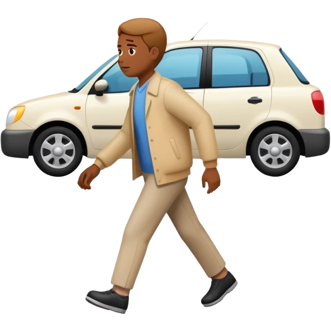 Walking into traffic and getting hit by car  emoji