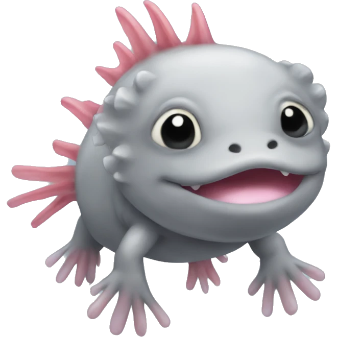 Grey axolotl emoji