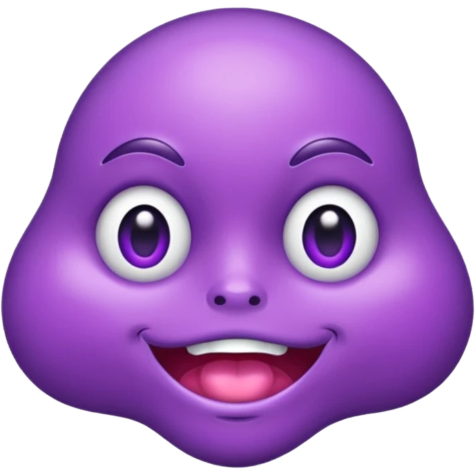 Lustful purple goo face for  emoji