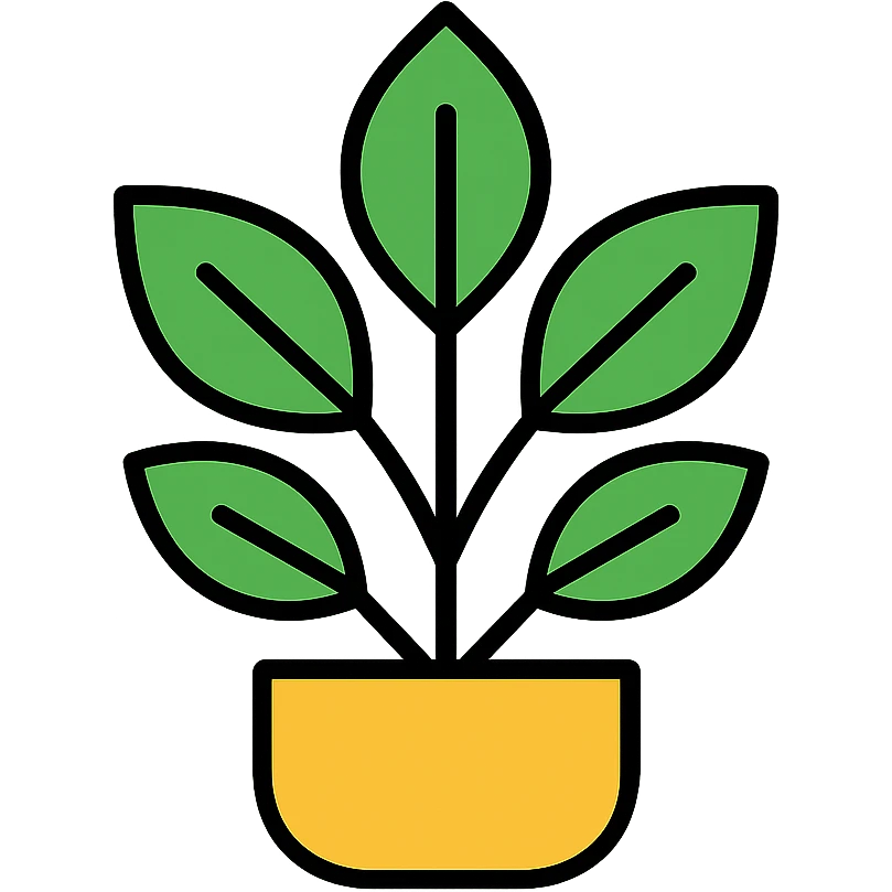clean and modern home plant icon emoji
