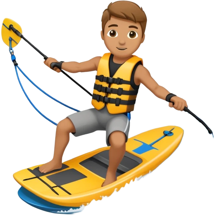 man on a wakeboard boat  emoji