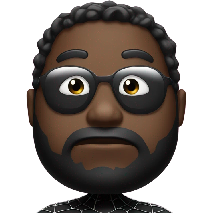 Black spider man Fat emoji