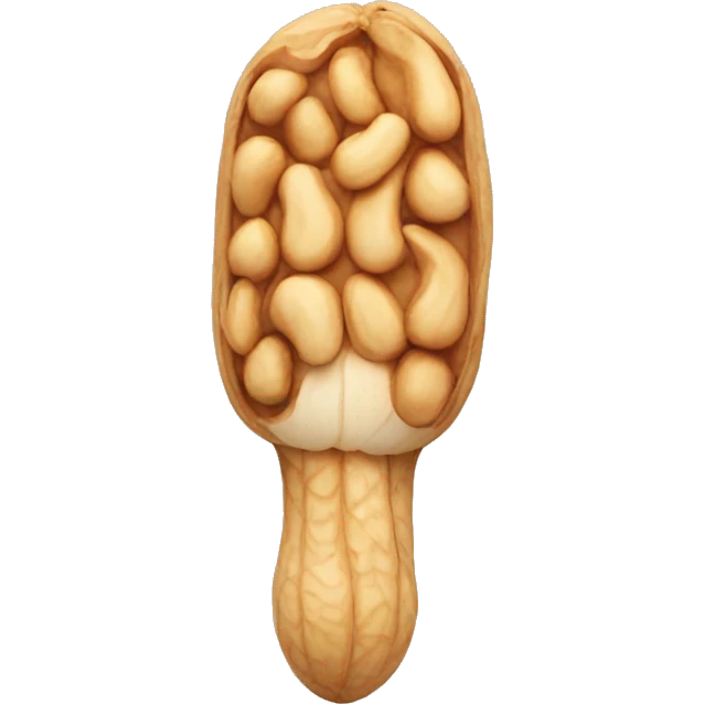 peanut with eyes and pigtail emoji