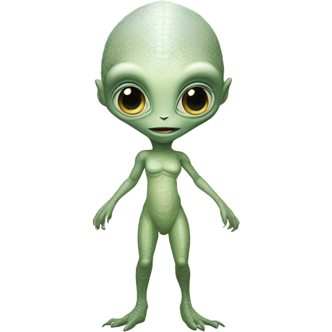a Reptilian alien white woman, full body emoji