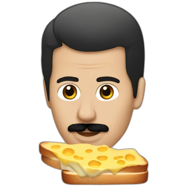 freddie-mercury-with-cheese-on-toast emoji