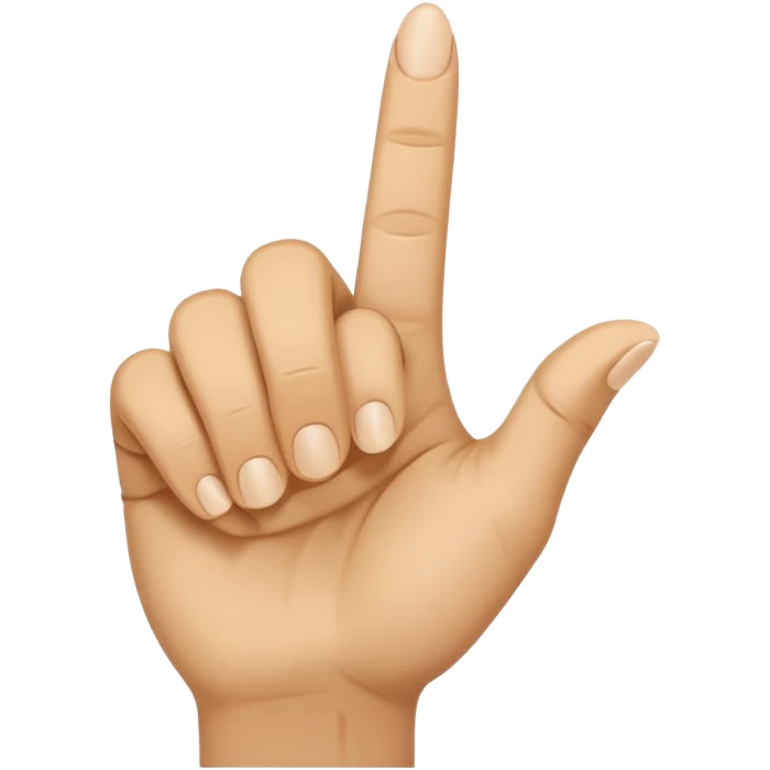 backhand index finger pointing up, light skin tone emoji