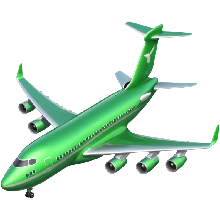bright green jumbo jet emoji