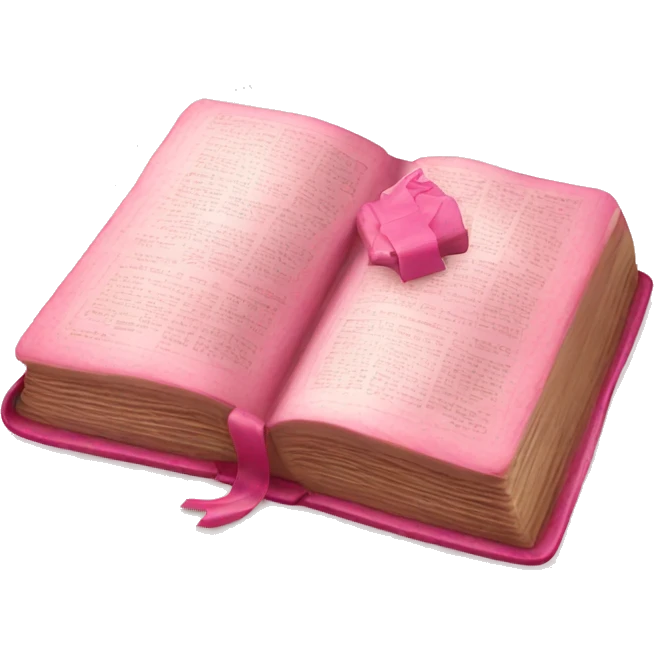 Pink holy bible cute  emoji