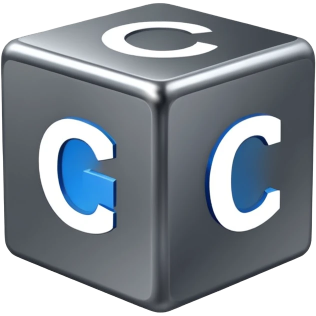 cube with C# letters on it emoji
