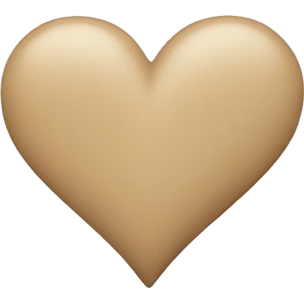 Beige heart emoji