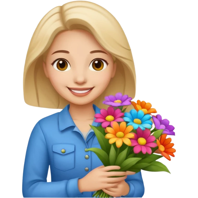 Street Flower Seller woman  emoji