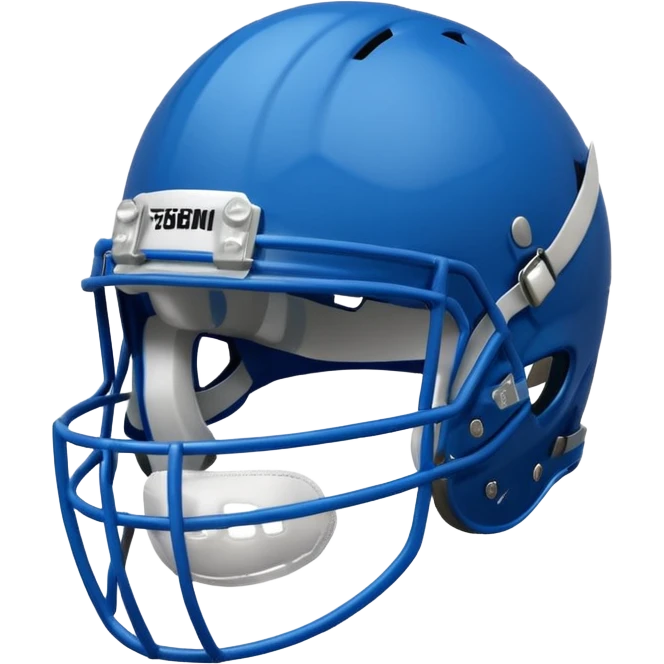College football player helmet in blue color emoji