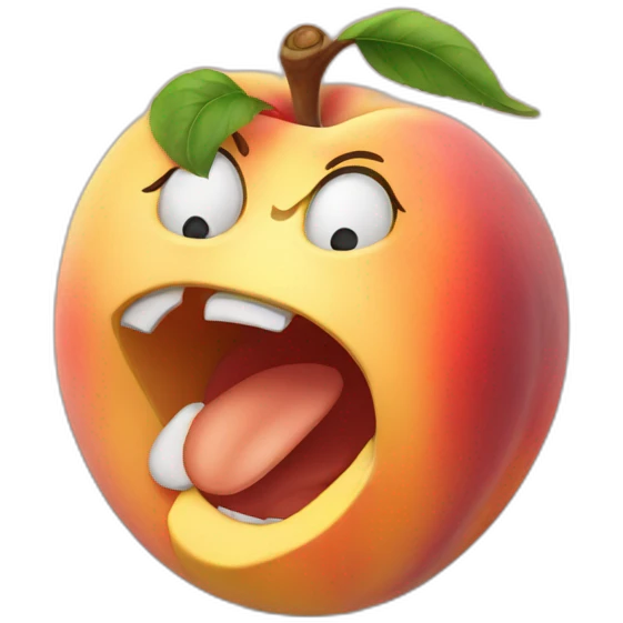 Peach yelling emoji