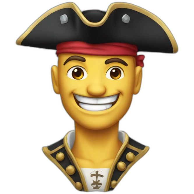 a happy pirate head emoji