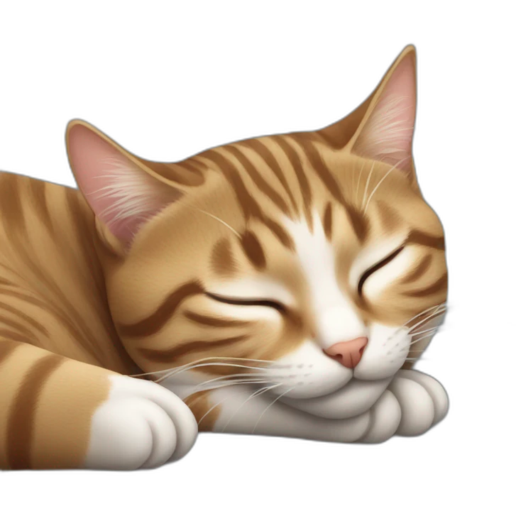Tabby cat sleep emoji