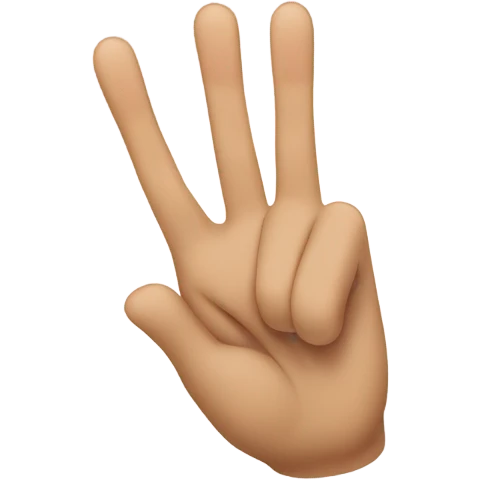 three fingers horizontal  emoji