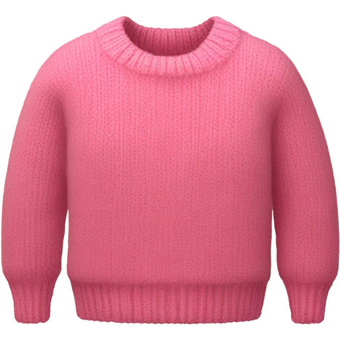 pink cropped wool sweater, isolated emoji