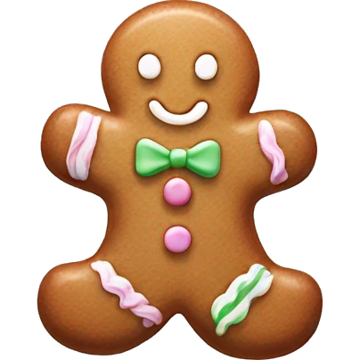 Pastel gingerbread man  emoji