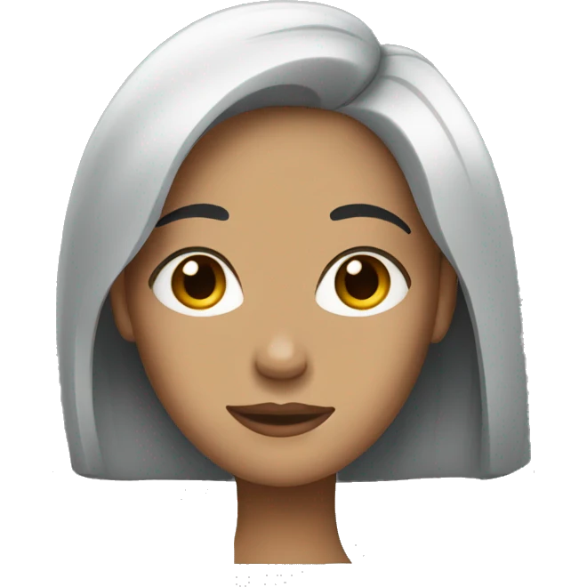 Woman with black hair emoji