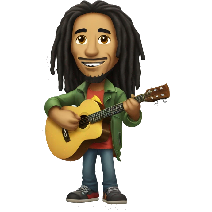 Bob marley with guitar emoji