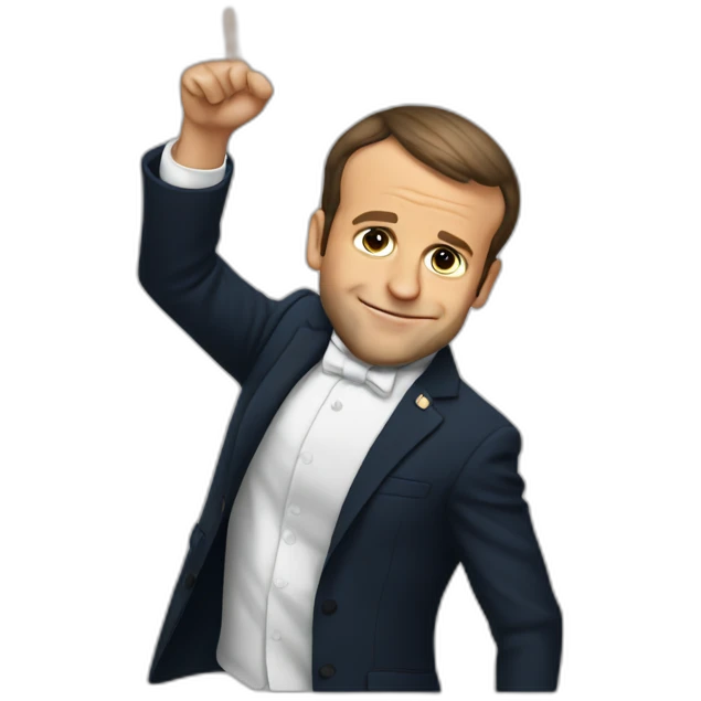 Macron do a dab emoji