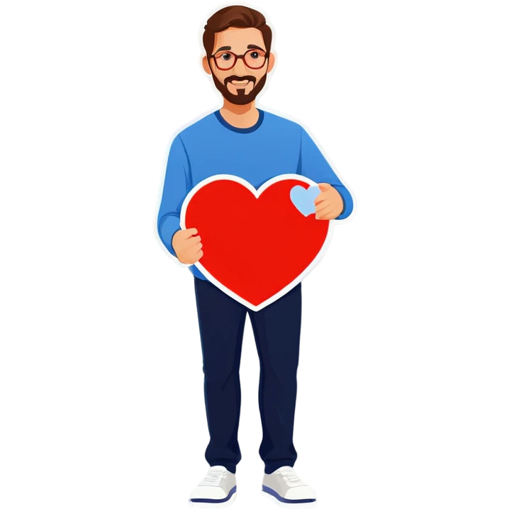 Somebody holding a heart emoji