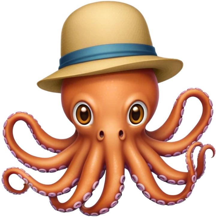 Octopus with a hat on  emoji