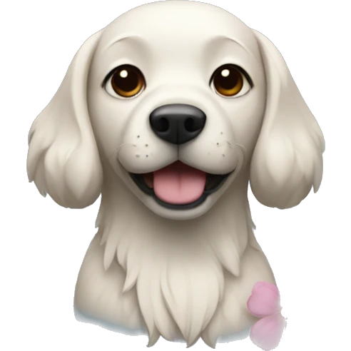 Dog with flowers  emoji