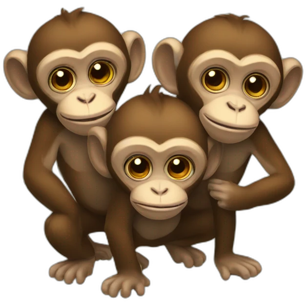 3 HEADED MONKEY emoji