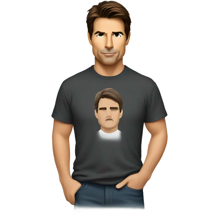 Tom Cruise in tshirt emoji