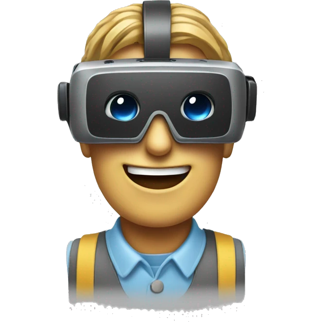 real estate building wearing a VR glasses emoji