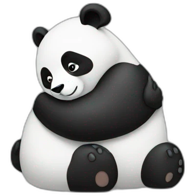 Panda hugging emoji