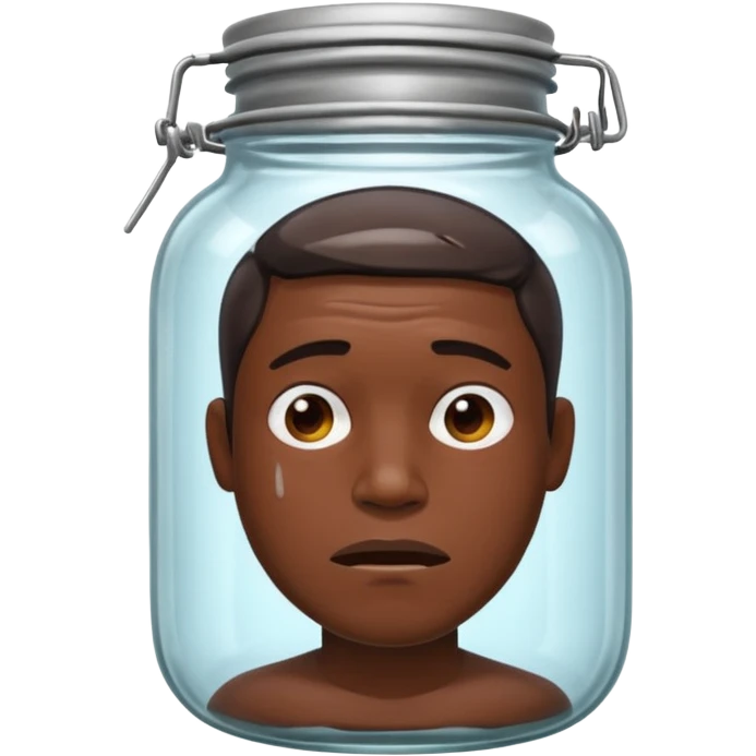 Trap a running man in a jar emoji