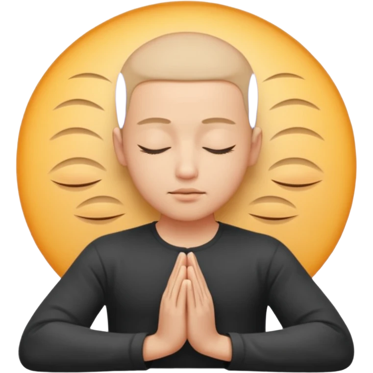 content face typing, eyes closed in a meditative, zen state emoji