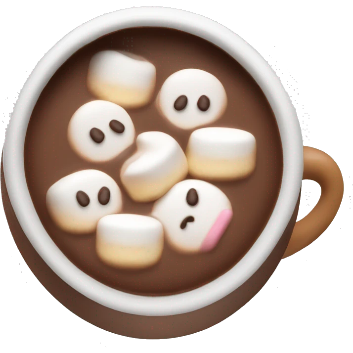 hot chocolate with marshmallows  emoji