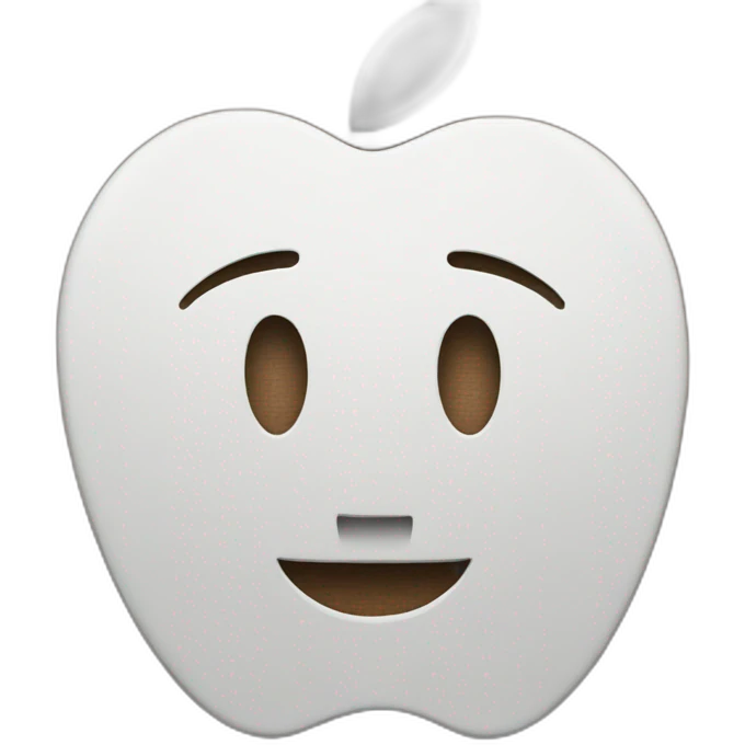apple logo steve jobs eaten by steve jobs emoji