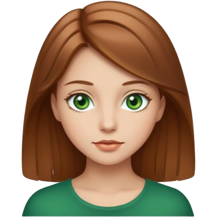 یه دختر زیبا با موهای قهوه ای روشن  emoji