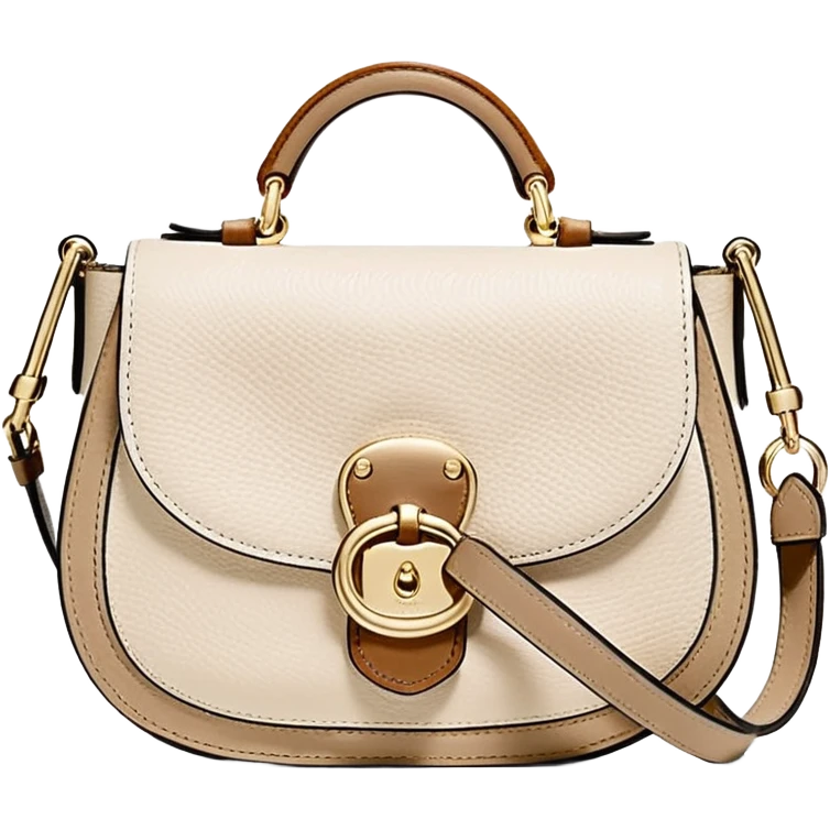 Coach Women's Hadley Mini Crossbody Bag in Pebbled Leather white beige
 emoji