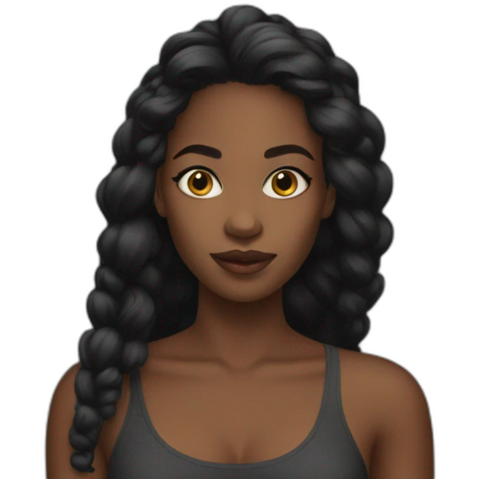 stunning black girl emoji