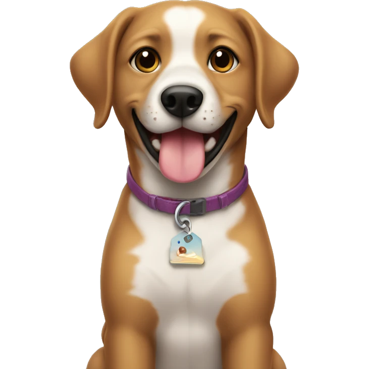 Perrito con niño feliz emoji