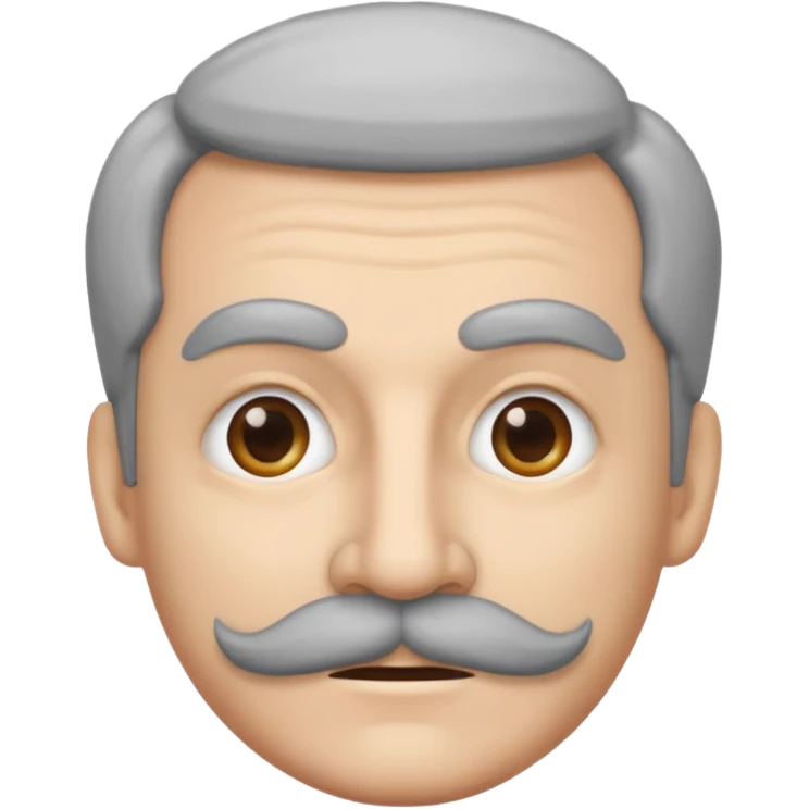 The disguised emoji but with gray eyebrows and mustache emoji