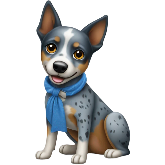 blue heeler wearing blue heels emoji