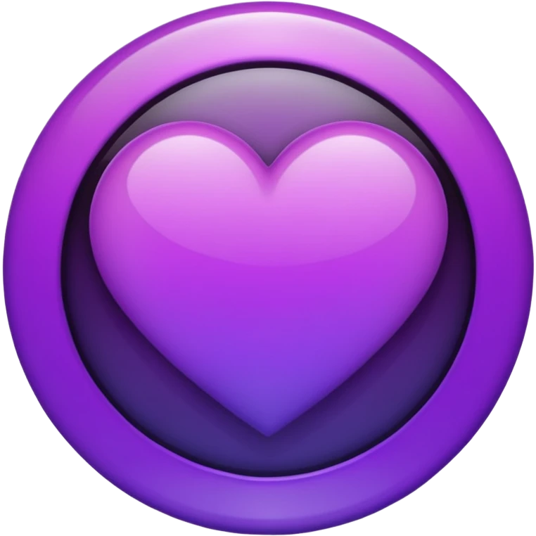 BLACK AND PURPLE HEART IN A CIRCLE emoji