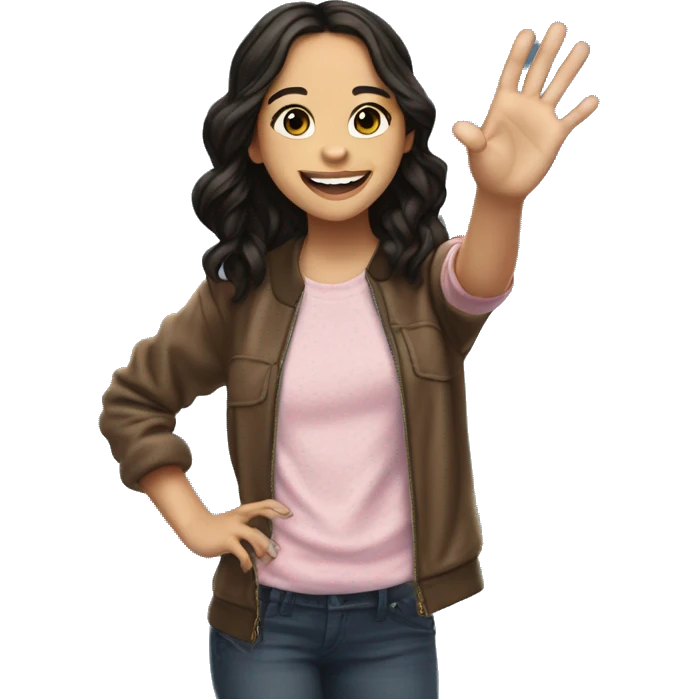 jenna ortega celebirty waving emoji