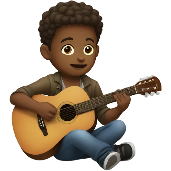 Boy playing guitar  emoji