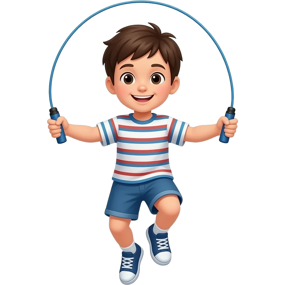 kid jumping with a jump rope emoji